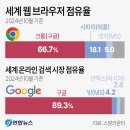 세계 웹 브라우저/검색시장 점유율 이미지