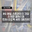 [건프라] RG 1/144 에일 스트라이크 건담 &amp; 스카이 그래스퍼 런처/소드팩 세트 클리어 컬러 개봉/조립 후기