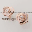 레드로즈 원터치 귀걸이 k4 핑크골드★ 예쁜 선물용 JEWELRY 이미지