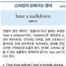 have a meltdown (멘붕이다) 이미지