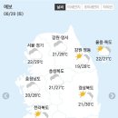 🏝8월 28일 토요일 간추린 뉴스와 날씨🏝 이미지