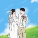 한결라인 | 웨딩촬영 아이폰스냅으로 만든 꼼지락한결 라인드로잉 커플일러스트 후기