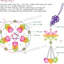 비즈도안-연꽃 핸드폰 줄 만들기 이미지