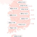 ■ 2023 단풍 예상 시기 이미지