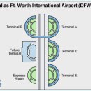 달라스 공항 약도 - DFW 이미지