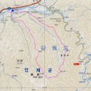 백담사를 품는 능선 (황장폭포-1097.1봉-버덩말)