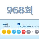 (주)코리아세븐평택서정역점 | 로또 968회 당첨번호 1등 2등 금액 당첨지역 판매점 2021년 6월 19일 추첨