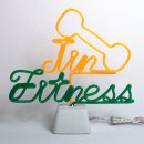 Jin fitness | 데스크리움] 네온 크리트 주문 제작 후기_ Jin Fitness + 아령 모양