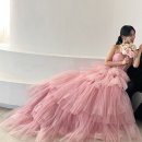 에덴 파티 ::에덴 드레스::유색드레스 핑크 캉캉 :스튜디오 웨딩 촬영 후기_가을스튜디오 드레스