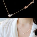 DB017 | 14k 이니셜 금 여자 목걸이