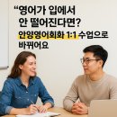 영어가 입에서 안 나온다면? 안양영어회화 1:1수업으로 바뀌어요