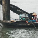베트남, 하롱 베이의 수상가옥과 사람들 이미지