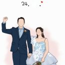 인물그리기(드로잉) | [결혼준비17] 웨딩사진 펜드로잉 (인물 일러스트 그리기) + 후기 원본 배경 서비스 🫰🏻