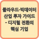 AI인공지능 빅데이터 플랫폼 구축인력 양성과정 | 클라우드·빅데이터 산업 투자 가이드 - 디지털 전환의 핵심 기업