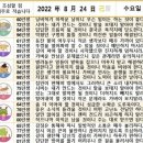 2022년 8월 24일 운세 및 세상 소식 이미지