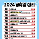 2024년 공휴일 정보입니다. 이미지