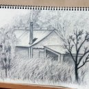 연필 풍경 스케치 이미지