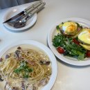 은행동] 무글(Moogle), 깔끔 무난한 브런치 맛집, 그로서리 <b>스토어</b>, 에그 베네딕트&<b>베이컨</b> 크림 파스타