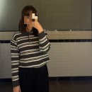 뉴하루가 | 뉴데이뉴미 하루 카라 단가라 스트라이프 니트 내돈내산 후기(ndnm)