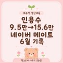 (주)라메이트 | 네이버 메이트 6월 마지막 날｜인용수 9.5만에서 15.6만까지 오른 기록