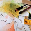 마음에 스며드는 수채화 이미지