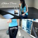 파리스헤어 | [Helene Paris] 헬레네파리스 로고 니들 포인트 와이드 데님 팬츠 블루 블랙 후기