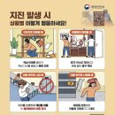 ＜서부 경찰＞ 2024년 지진안전주간 국민행동요령 알림 이미지