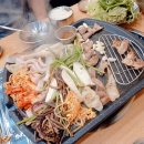 [동네맛집]대패상회 듀록포크 가성비굿 돼지고기집 샐러드바 미나리 고사리 쌈채소 good 목살 대패삼겹...