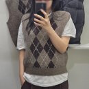 2921 | 탑텐 커스터드얀 패턴 베스트 MSF4ES2921 사이즈 비교 후기 (L, XL)