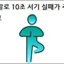 한 발로 10초 서기 실패가 주는 경고 이미지