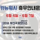 카뉴워시 6월 4일~7일 휴무 안내문