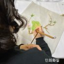 화조화 | [수강후기] 섬세하게 그리는 공필 화조화, 본뜨기부터 표구까지