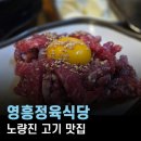 돼지두마리 | 노량진맛집 영흥정육식당, 가성비 좋은 돼지한마리에 육회 후기