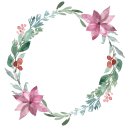 Merry Christmas Wreath Card Clipart 이미지