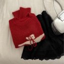 청구그린세탁 | 크리스마스 데이트룩 고민될 때🎄 겨울 감성 뿜뿜🧸 리본 곰돌이 울 니트