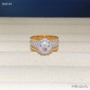 214465 [Old Money Style Series - Gold-Inlaid Large Diamond Ring] No. 107296 이미지