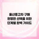 209자동차정비 | 울산중고차 구매 현명한 선택을 위한 단계별 완벽 가이드