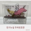 천기누설 액막이 명태 복돼지 주차번호판 설치 후기