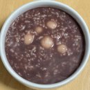 전통 풍속음식 동지팥죽재료 팥앙금 찹쌀새알 이미지