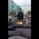 신호대기 횡단보도 이미지