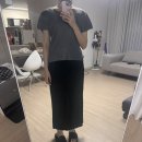 그레이라운드 | 몽플리쎄 기본 라운드넥 반소매 플리츠탑 그레이 후기