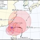 14호 태풍 덴빈 방향 선회 이미지