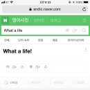 영어 쪼렙 가방끈 짧은 나 ... what a life 뜻 지금 알았어(⊼⌔⊼ );;;;;; 이미지