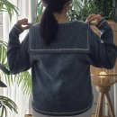 칼라21 | 다루마 8 세일러칼라 풀오버 뜨기(3): 고무단 마무리와 완성 후기