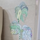 힐링아트 젠탱글 | [리뷰]토루 논드라이 향기사인펜-젠탱글아트 _봄맞이 몬스테라 화분그리기_소소자매