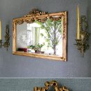 장미가렌더 사각 벽거울 인테리어소품 화이트데코 예쁜집꾸미기 프로방스 이미지