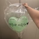 풍선공작소 | 강릉 풍선 블루밍뽀 레터링풍선 셀프 50일 촬영 후기