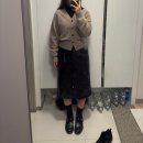 핏 플러스짐 | 구호플러스 레더 스커트 후기! 가죽 치마 코디