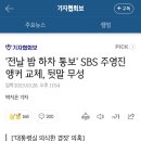 '전날 밤 하차 통보' SBS 주영진 앵커 교체, 뒷말 무성 이미지