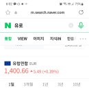 유로가 드디어 1400을 찍었군아,,, 이미지